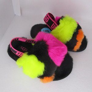Ugg Fluff Yeah party spots slippers size 6 Baby